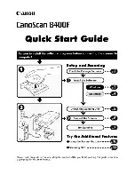 Предварительный просмотр 1 страницы Canon 8400F - CanoScan Flatbed Scanner Quick Start Manual