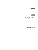 Canon 8536A001 - i 860 Color Inkjet Printer Quick Start Manual предпросмотр