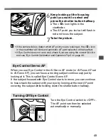 Предварительный просмотр 49 страницы Canon 9353A004 - EOS ELAN 7NE SLR Camera Instructions Manual