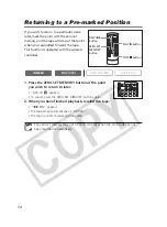 Preview for 74 page of Canon 9540A003 - Optura 400 Camcorder Instruction Manual