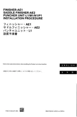 Canon AE-1 Installation Procedures Manual preview