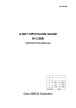 Preview for 2 page of Canon ANELVA M-332MX Operation Manual