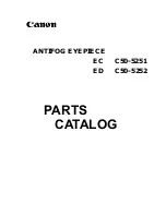 Canon ANTIFOG EYEPIECE Parts Catalog preview