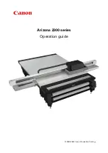 Предварительный просмотр 1 страницы Canon Arizona 2300 Series Operation Manual