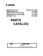 Предварительный просмотр 1 страницы Canon AUTOBOY 155 Parts Catalog