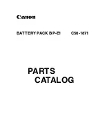 Предварительный просмотр 1 страницы Canon BATTERY PACK BP-E1 Parts Catalog