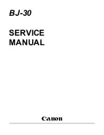 Предварительный просмотр 1 страницы Canon BJ-30 Service Manual