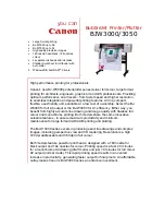 Preview for 1 page of Canon BJ-W3000 Specifications