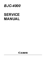 Canon BJC-4000 Service Manual предпросмотр