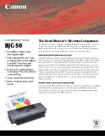 Canon BJC-50 Datasheet preview