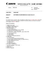 Предварительный просмотр 1 страницы Canon BJC-55 Series Service Bulletin