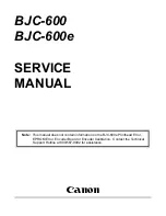 Preview for 1 page of Canon BJC-600 Service Manual