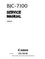 Предварительный просмотр 1 страницы Canon BJC-7100 Service Manual