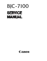 Предварительный просмотр 3 страницы Canon BJC-7100 Service Manual