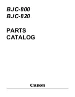 Предварительный просмотр 1 страницы Canon BJC-800 Parts Catalog