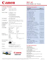 Предварительный просмотр 2 страницы Canon BJC-85 Specifications