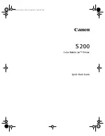 Предварительный просмотр 1 страницы Canon BJC-S200 Quick Start Manual