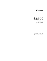 Canon BJC-S830D Quick Start Manual предпросмотр