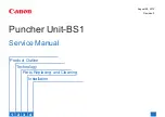 Preview for 1 page of Canon BS1 Service Manual