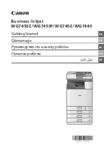 Предварительный просмотр 1 страницы Canon Business Inkjet WG7440 Getting Started