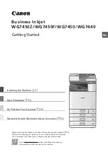 Предварительный просмотр 3 страницы Canon Business Inkjet WG7440 Getting Started