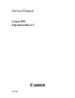 Предварительный просмотр 1 страницы Canon BW Expansion Bus-C1 Service Manual