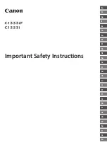 Предварительный просмотр 1 страницы Canon C1333iF Important Safety Instructions Manual