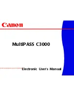 Preview for 1 page of Canon C3000 - MultiPASS Color Inkjet Printer User Manual