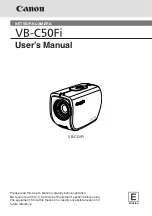 Предварительный просмотр 1 страницы Canon C50Fi - VB Network Camera User Manual