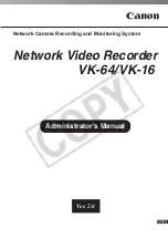 Предварительный просмотр 1 страницы Canon C50FSi - VB Network Camera Administrator'S Manual