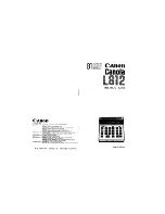 Preview for 1 page of Canon Canola L812 Instructions Manual