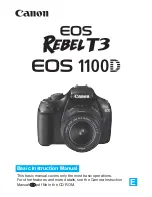 Canon CANON EOS 1100D Basic Instruction Manual preview