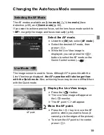 Предварительный просмотр 59 страницы Canon CANON EOS 1100D Basic Instruction Manual