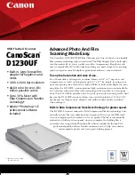 Canon CanoScan D1230UF Specification preview