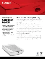 Предварительный просмотр 1 страницы Canon CANOSCAN D660U Brochure & Specs