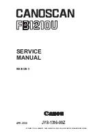 Canon CANOSCAN FB1210U Service Manual предпросмотр