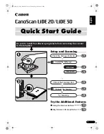 Предварительный просмотр 1 страницы Canon CanoScan LiDE 20 Quick Start Manual