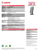Preview for 2 page of Canon CanoScan LiDe 50 Specification