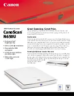 Preview for 1 page of Canon CANOSCAN N650U Brochure
