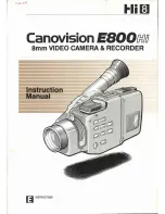 Canon Canovision E800 Hi Instruction Manual preview