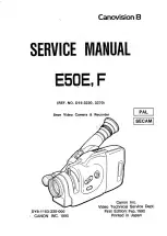 Preview for 1 page of Canon Canovision8 E50E Service Manual