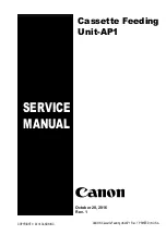 Canon Cassette Feeding Unit-AP1 Service Manual preview