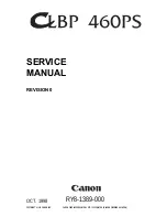 Canon CLBP-460PS Service Manual предпросмотр