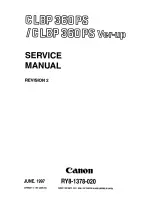 Предварительный просмотр 1 страницы Canon CLBP360PS Ver-up Service Manual