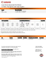 Preview for 2 page of Canon CLT-500 Specifications