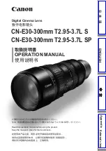 Предварительный просмотр 1 страницы Canon CN-E30-300mm T2.95-3.7L SP Operation Manual