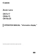 Предварительный просмотр 1 страницы Canon CN8x15 Operation Manual