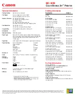 Preview for 2 page of Canon Color Bubble Jet BJC-1000 Series Specification