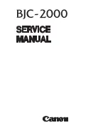 Предварительный просмотр 3 страницы Canon Color Bubble Jet BJC-2000 Series Service Manual