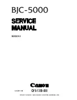 Canon Color Bubble Jet BJC-5000 Series Service Manual предпросмотр